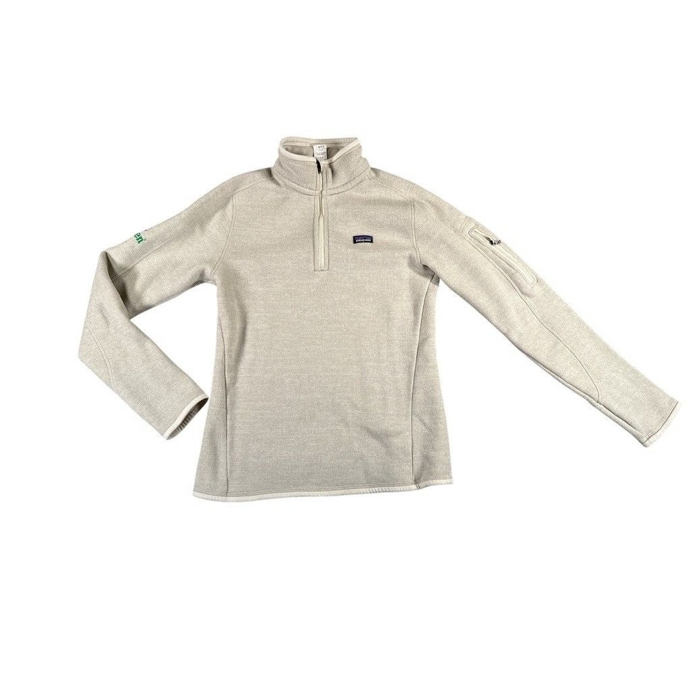 Patagonia Better Sweater 1/4 Zip‎ Fleece Oyster Ivory Women's Medium Heineken